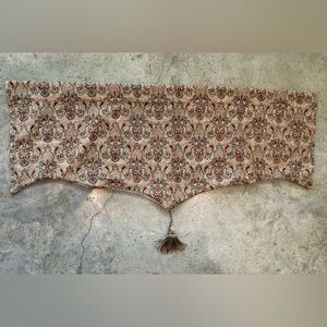Elegant Tapestry Window Valance with Tassel